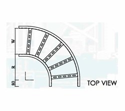Flat Elbow bend top view