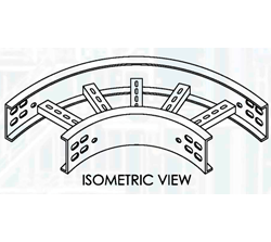 Flat elbow bend isometric view