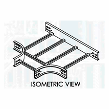 unequal tee isometric view